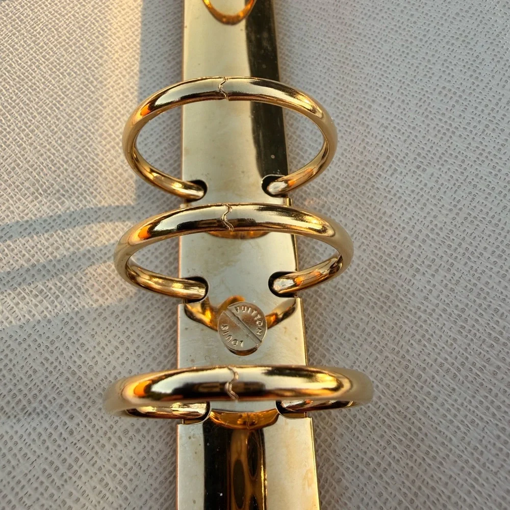 Louis Vuitton Large 6-ring Planner; Damier Azur Canvas (fits A5 paper)